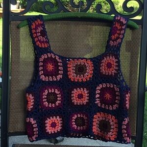 Natural Life crocheted Sweater Vest